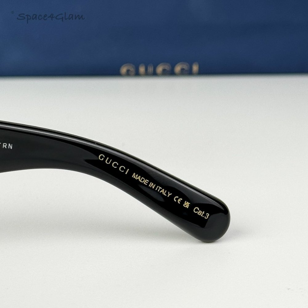NEW Gucci GG1402S 001 Black Grey Women Square Sunglasses GG 1402S - Picture 9 of 12